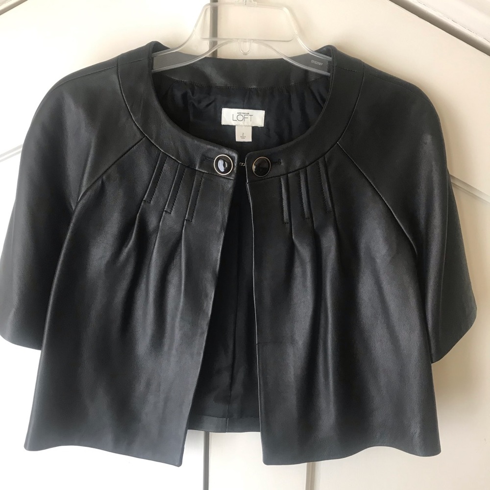 Ann Taylor Loft Leather Capelet